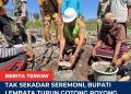Tak Sekadar Seremoni, Bupati Lembata Turun Gotong Royong Bangun TK St. Mikhael Baobolak