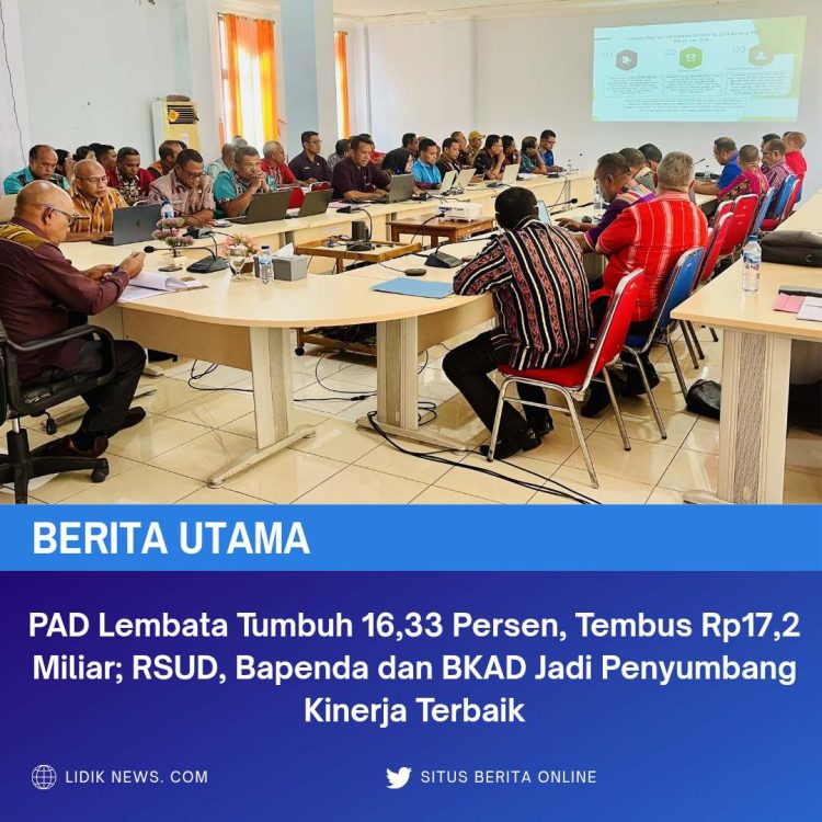 PAD Lembata Tumbuh 16,33 Persen, Tembus Rp17,2 Miliar; RSUD, Bapenda dan BKAD Jadi Penyumbang Kinerja Terbaik