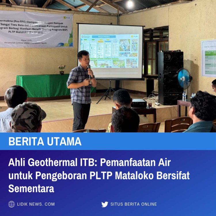 Ahli Geothermal ITB: Pemanfaatan Air untuk Pengeboran PLTP Mataloko Bersifat Sementara
