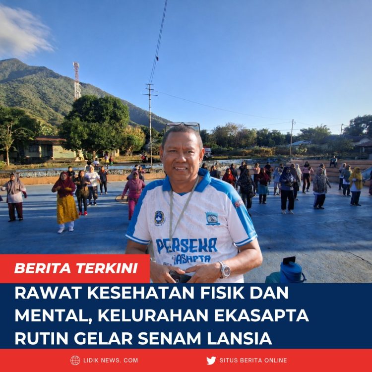 Rawat Kesehatan Fisik dan Mental, Kelurahan Ekasapta Rutin Gelar Senam Lansia