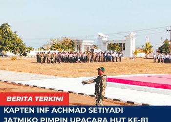 Kapten Inf Achmad Setiyadi Jatmiko Pimpin Upacara HUT Ke-81 RI di Lembata