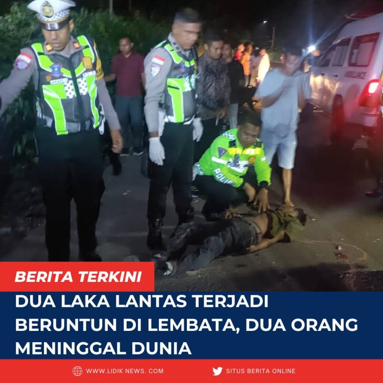 Dua Laka Lantas Terjadi Beruntun di Lembata, Dua Orang Meninggal Dunia