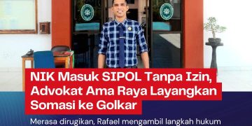 NIK Masuk SIPOL Tanpa Izin, Advokat Ama Raya Layangkan Somasi ke Golkar