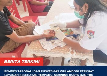 Pemdes Tapobali dan Puskesmas Wulandoni Perkuat Layanan Kesehatan Terpadu, Skrining Kusta dan TBC Digelar