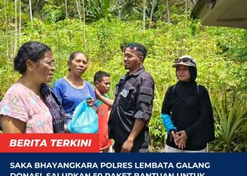 Saka Bhayangkara Polres Lembata Galang Donasi, Salurkan 50 Paket Bantuan untuk Warga Terdampak Gempa di Ende