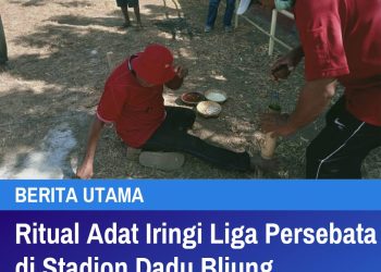 Ritual Adat Iringi Liga Persebata di Stadion Dadu Bliung