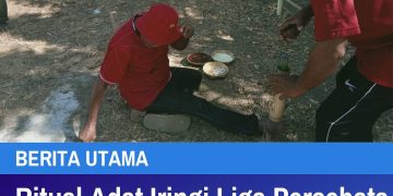 Ritual Adat Iringi Liga Persebata di Stadion Dadu Bliung