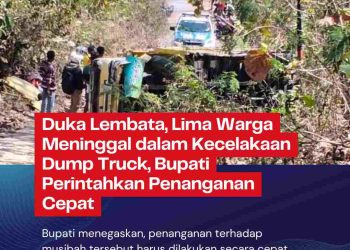 Duka Lembata, Lima Warga Meninggal dalam Kecelakaan Dump Truck, Bupati Perintahkan Penanganan Cepat