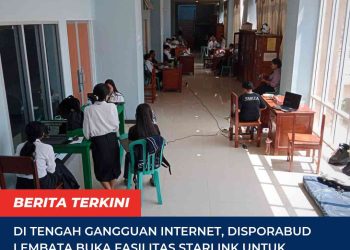 Di Tengah Gangguan Internet, Disporabud Lembata Buka Fasilitas Starlink untuk Warga