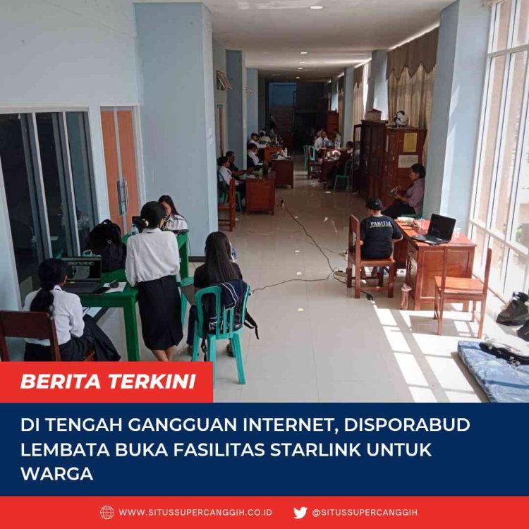 Di Tengah Gangguan Internet, Disporabud Lembata Buka Fasilitas Starlink untuk Warga
