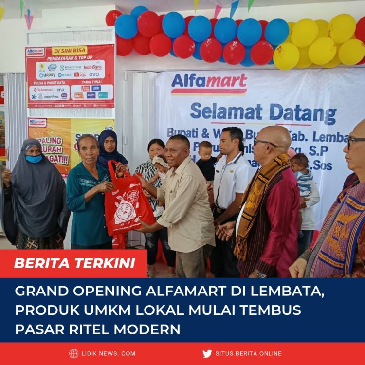 Grand Opening Alfamart di Lembata, Produk UMKM Lokal Mulai Tembus Pasar Ritel Modern