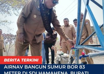 AirNav Bangun Sumur Bor 83 Meter di SDI Hamahena, Bupati Lembata Tekankan Perawatan